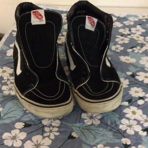 Vans Kids Black and White High-Top Sneakers